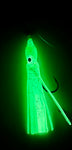 A+ *Premium Green Chartreuse 6cm Octopus Hoochie w/Chartreuse Spinner Blade #10