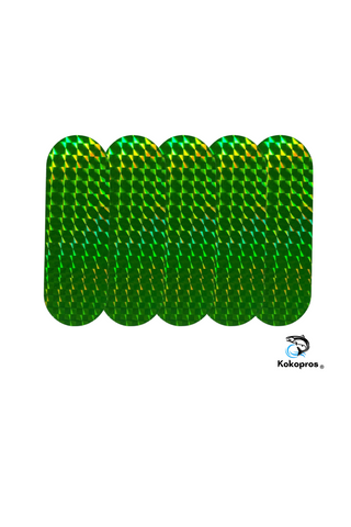 Stickers -KOKOPROS ® Green Stickers for 4 3/4-inch Skateboard Dodger (5 Pack)