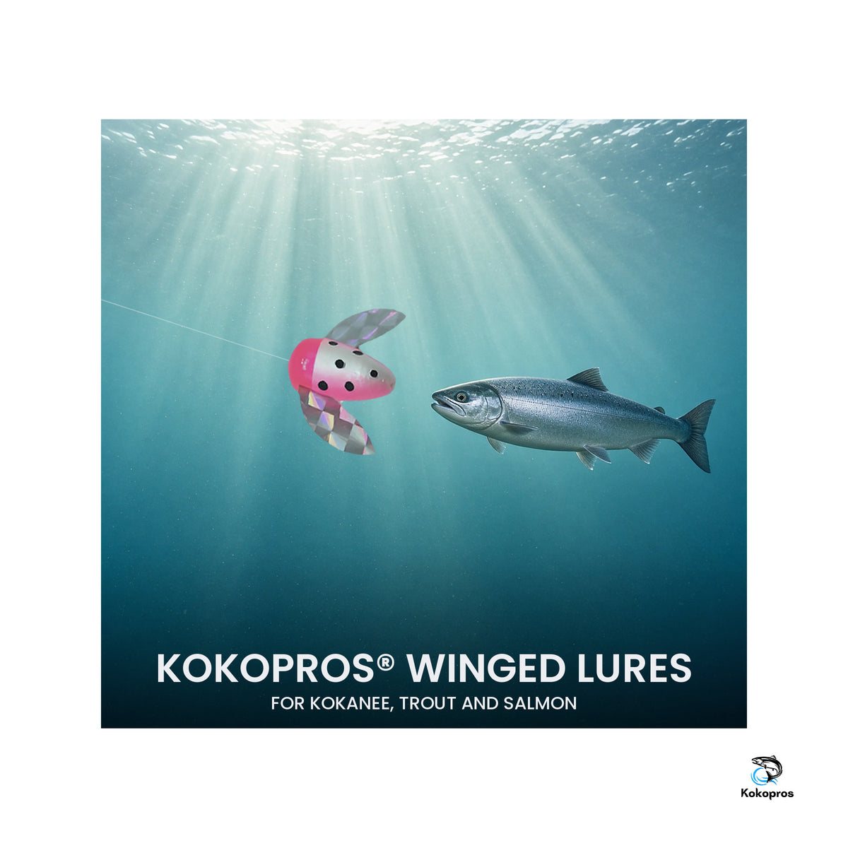 KOKOPROS® Spin n Glow spinners, 2 of each color, 6-pack, alternate view