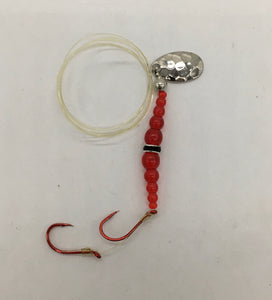Spinners - -Beaded Ring spinner #5 Red