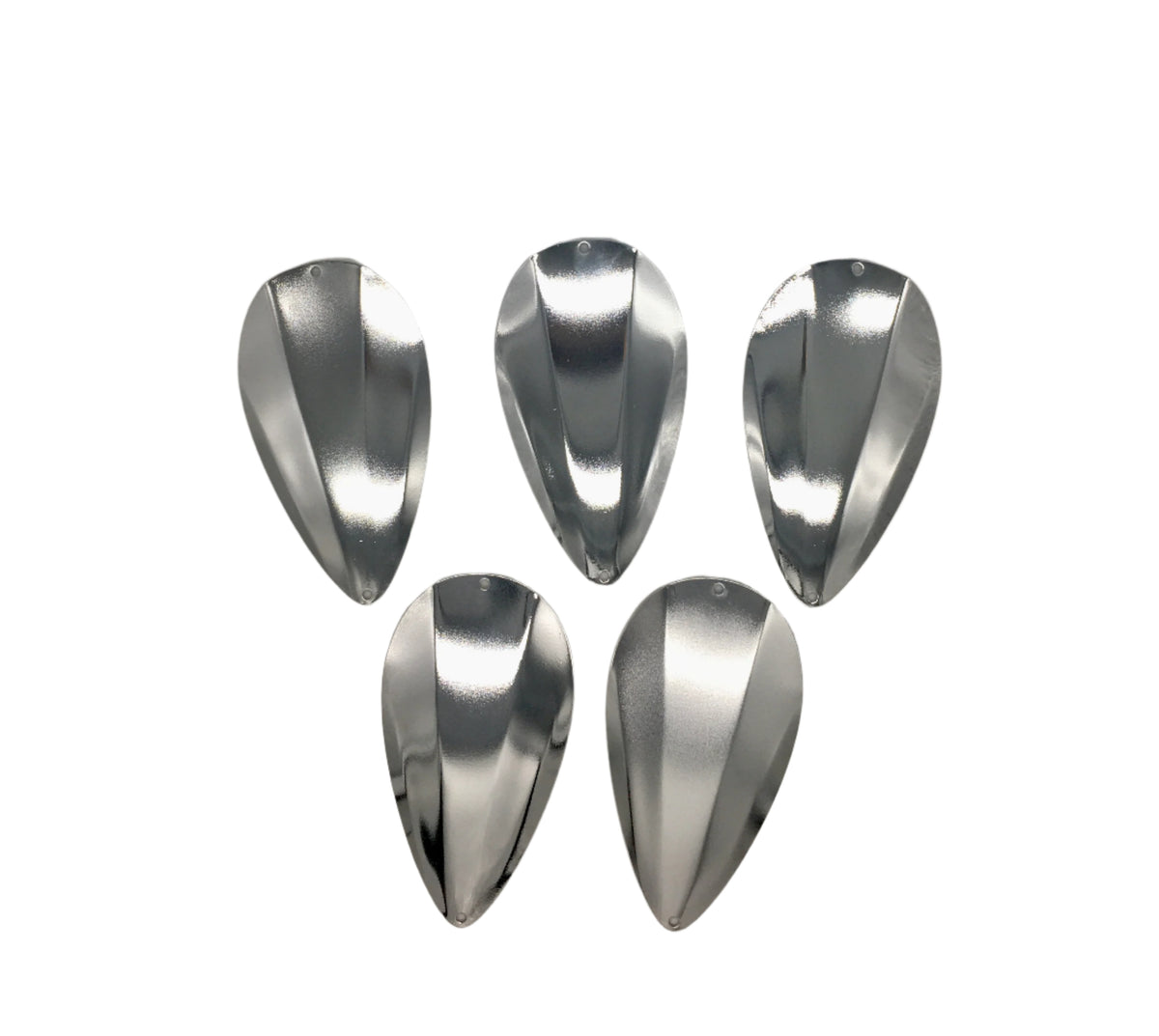 KOKOPROS® silver jet dodger blanks, five blanks