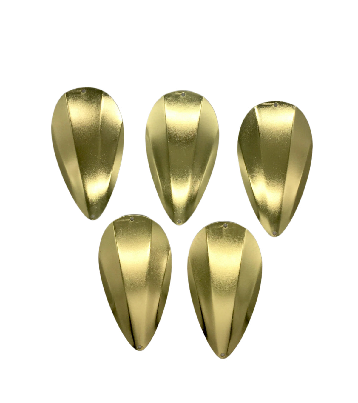 KOKOPROS® gold jet dodger blanks, 4 1/2-inch, five blanks
