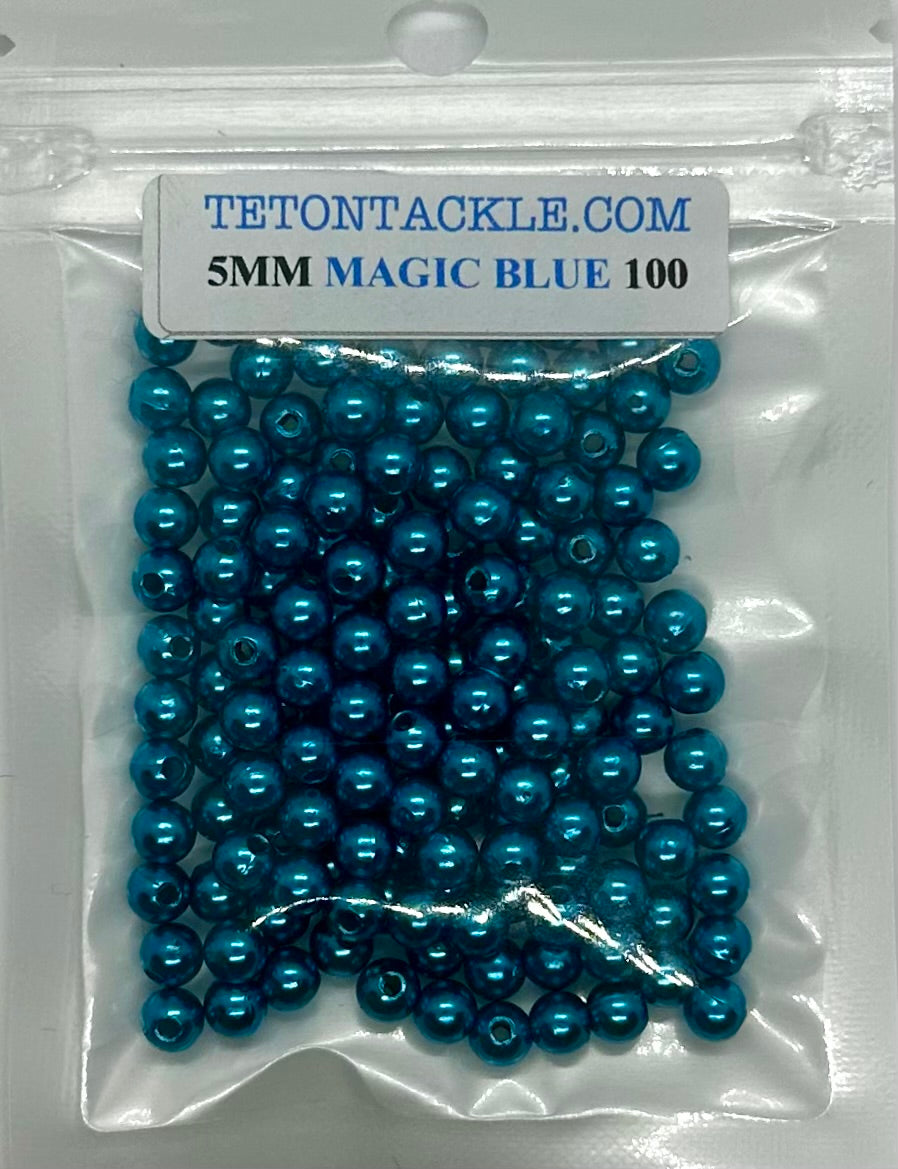 Beads - 100-Pack of Premium Magic Blue 5mm Beads