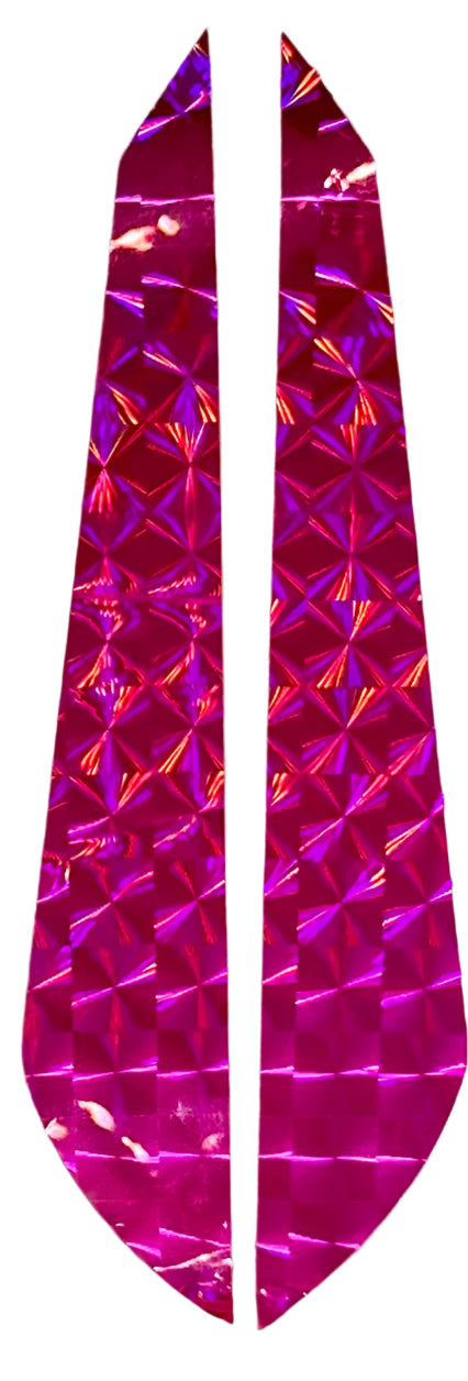 KOKOPROS® hot pink reflective sidebar stickers for jet dodgers, twin pack