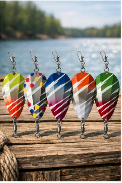 KOKOPROS® Jet Squadron 5 PK New painted Jet Dodgers 4 1/2-inch 5- Pack for Salmon Fishing