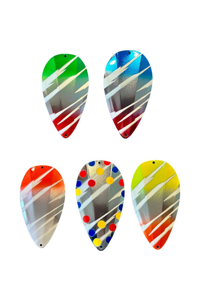 KOKOPROS® Jet Squadron Airbrushed Jet Dodgers (25 PK Blanks) 4 1/2-inch for Kokanee Salmon Fishing