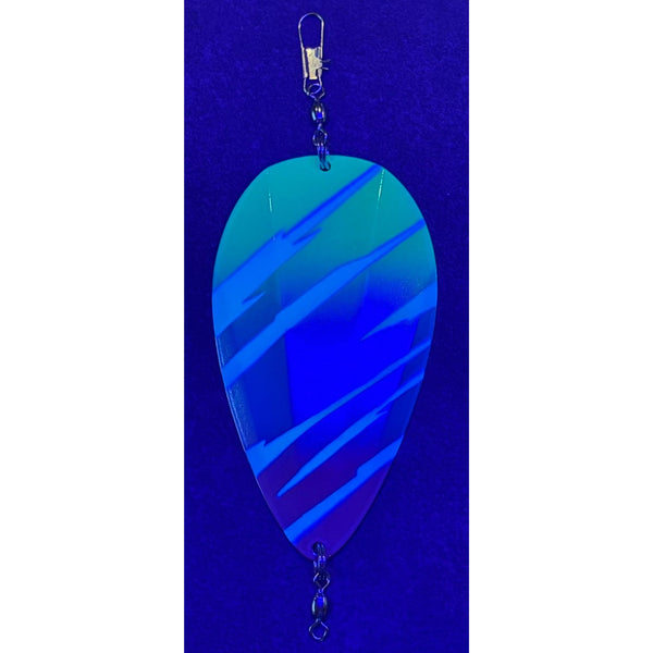 KOKOPROS® Jet Squadron  Mellon Jet Green , White, Red. Airbrushed Jet Dodgers 4 1/2-inch  Kokanee Salmon Fishing
