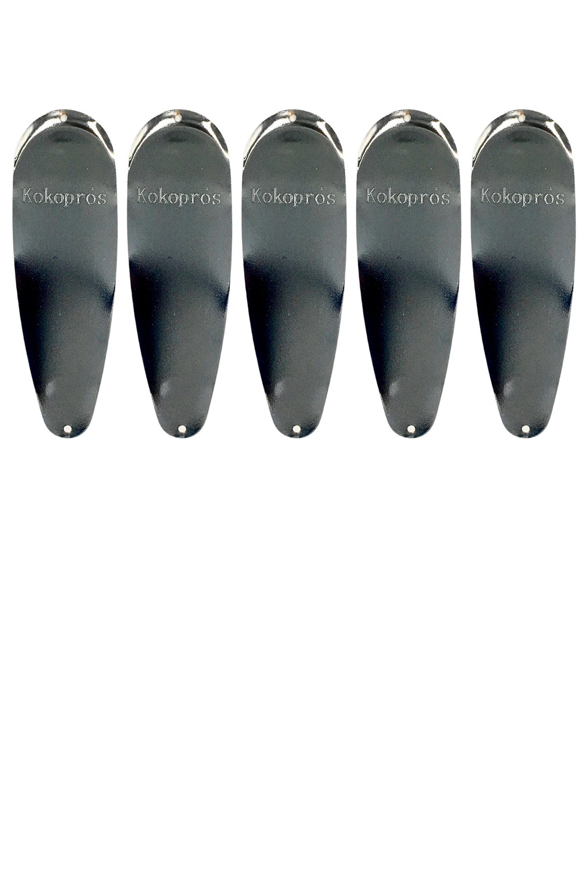 KOKOPROS® 7-inch teardrop dodger blanks, DIY 5-pack, alternate view
