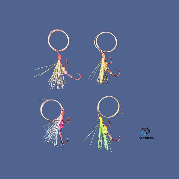 KOKOPROS®  Kokanee Hand Tied Fishing Flies  (4) Pack