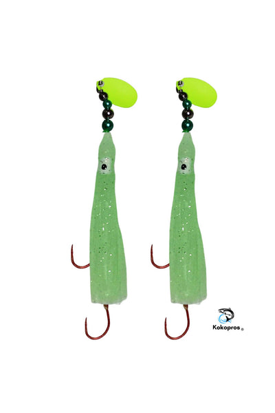 KOKOPROS® Hoochies Luminous Micro Hoochies 10 Pack 4.5 cm