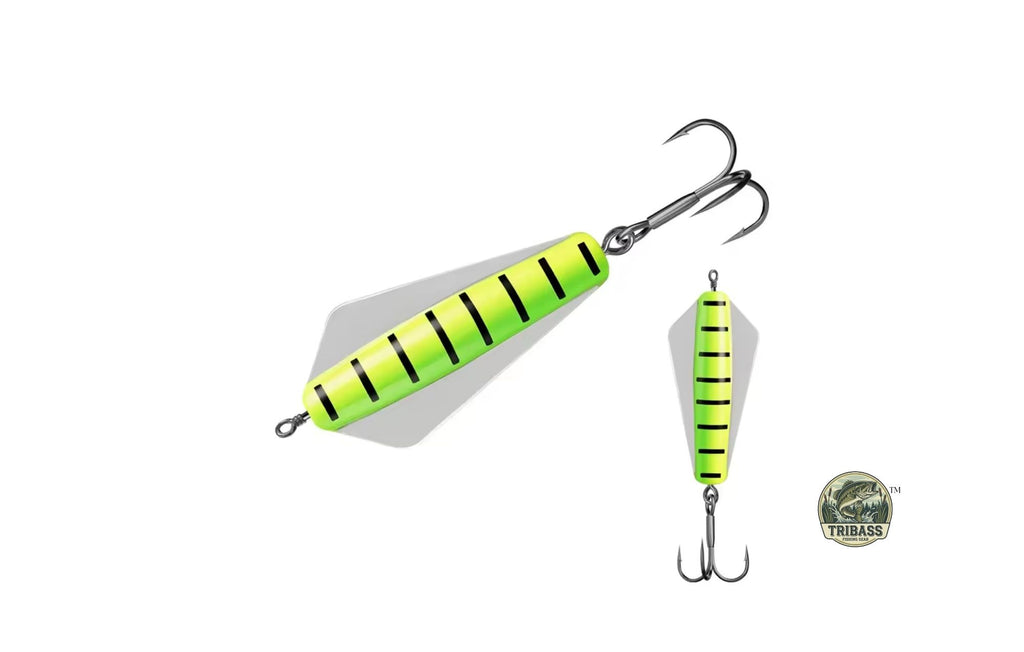 KOKOPROS® multicolor hard baits for bass and trout, 5-pack with case, Green shown