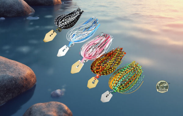 TRIBASS™  Vibrating Bass Fishing Lures Multicolor  (5) Pack in the case
