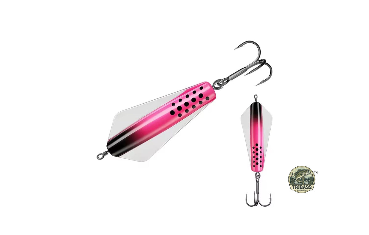 KOKOPROS® multicolor hard baits for bass and trout, 5-pack with case, Pink shown, alternate view