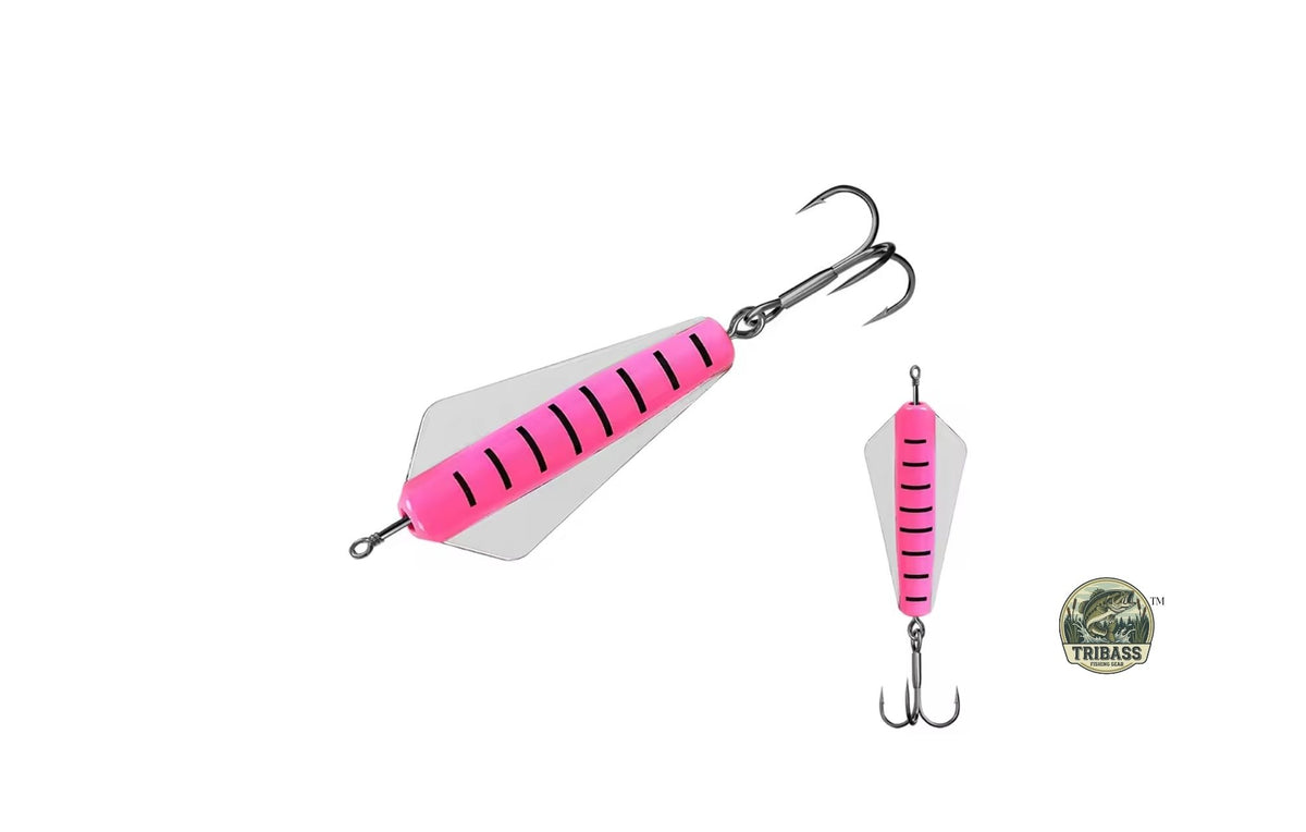 KOKOPROS® multicolor hard baits for bass and trout, 5-pack with case, Pink shown, alternate view 2