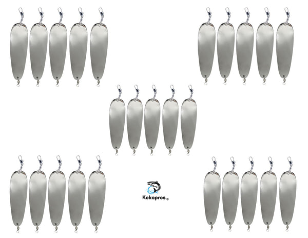 Dodgers - Teardrop Flashers - 5 1/2" - Silver - 25PK  Hardware Included