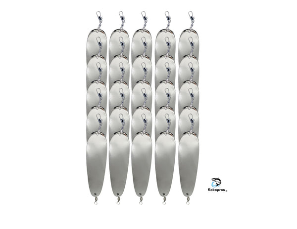 Dodgers - Teardrop Flashers - 5 1/2" - Silver - 25PK  Hardware Included