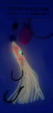 A+ Luminous Lt Pink Octopus Hoochie with Pink Spinner Blade #1- 6cm