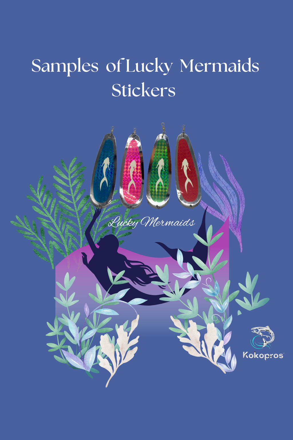 KOKOPROS® Lucky Mermaid stickers, 5-pack, alternate view