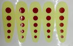 Kokopros HyperGlow Red Dot Stickers for our 5 1/2" Teardrop Dodgers- 5-pack