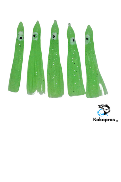 MICRO LUMINOUS KOKOPROS® 4.5 cm Squid Skirts - Assorted - 50 Pack