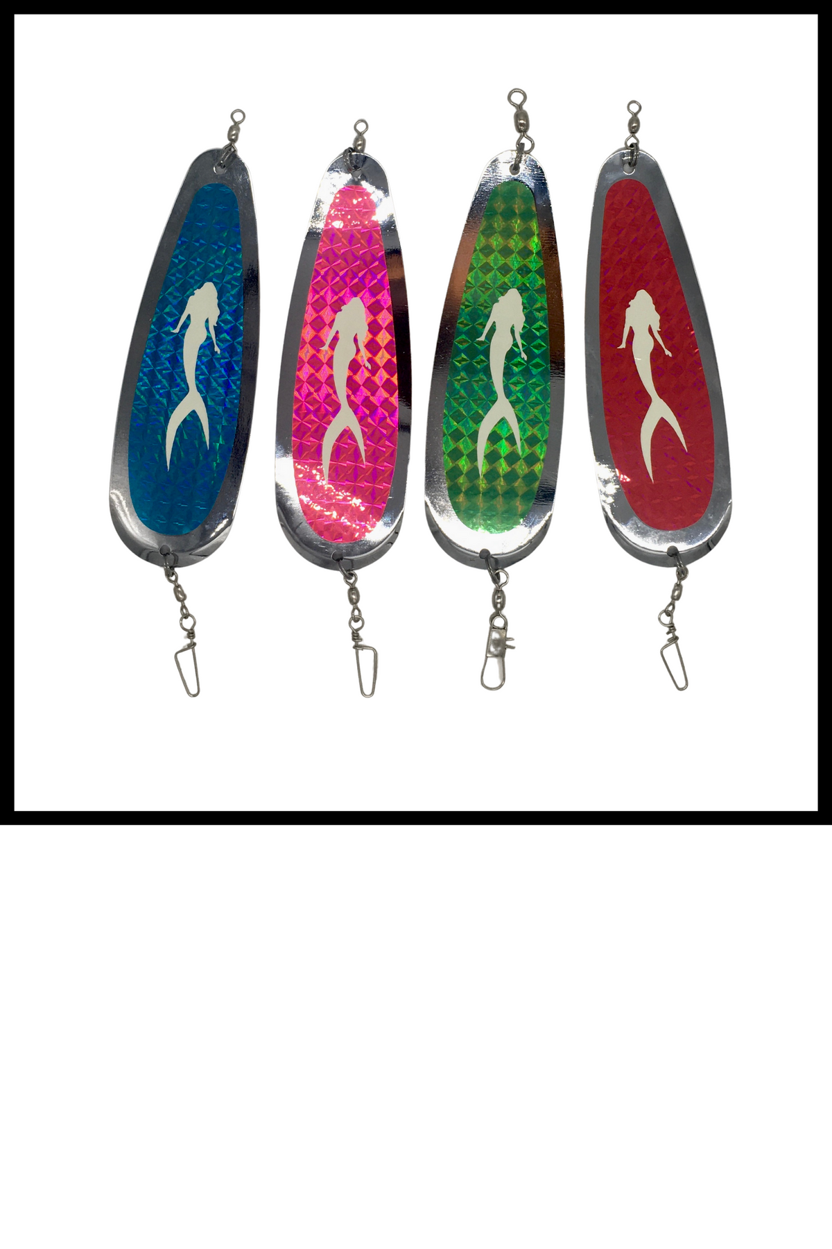 KOKOPROS® glow Lucky Mermaid teardrop dodgers, 5 1/2-inch, 4-pack, alternate view 3