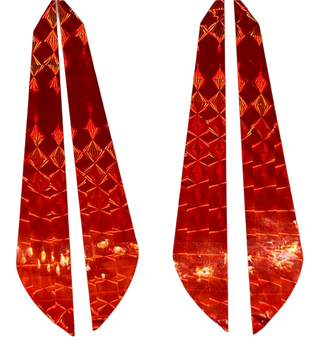 KOKOPROS® bright orange reflective sidebar stickers for jet dodgers, twin pack, alternate view