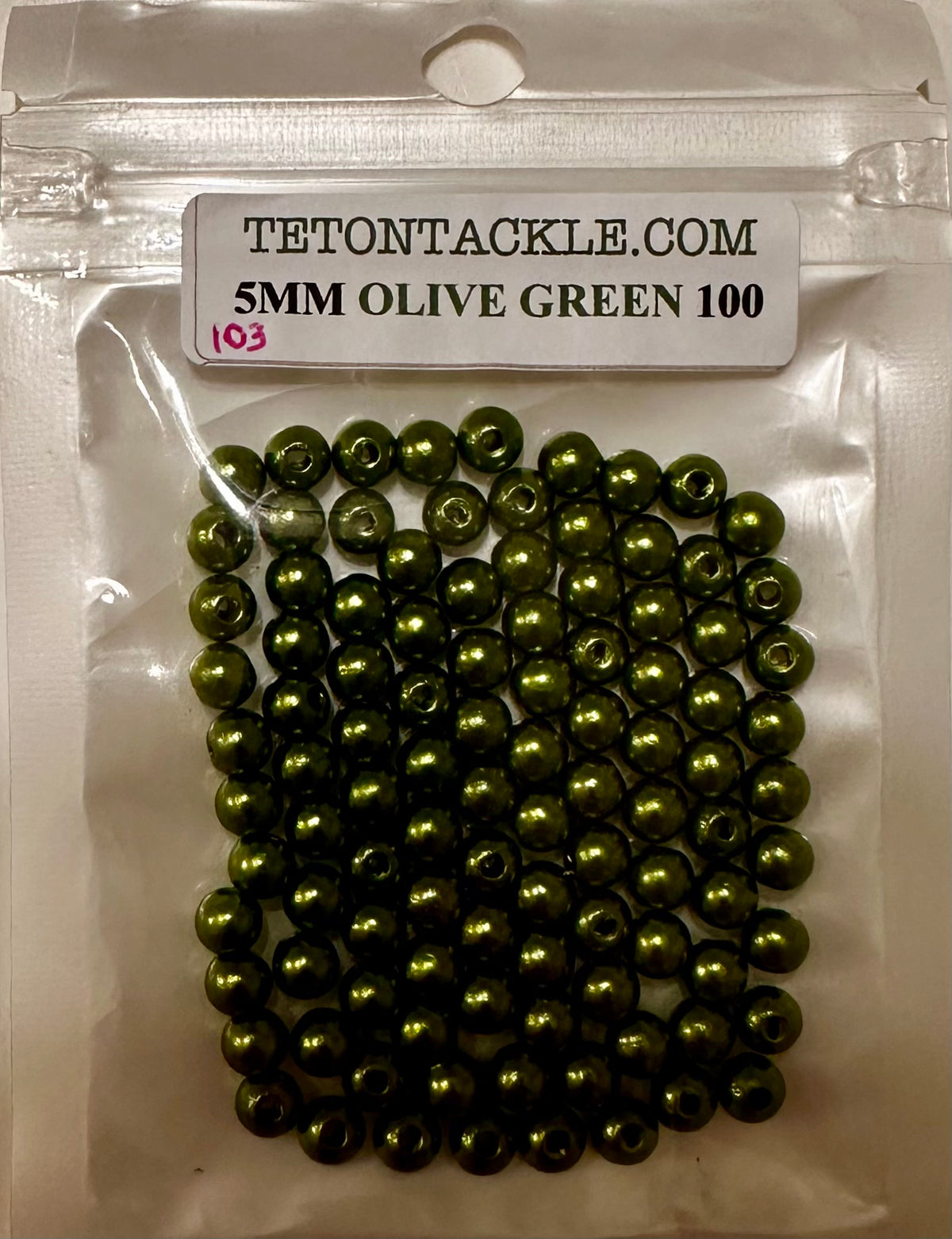 Beads - (5mm) *Premium Olive Green (100-Pack)