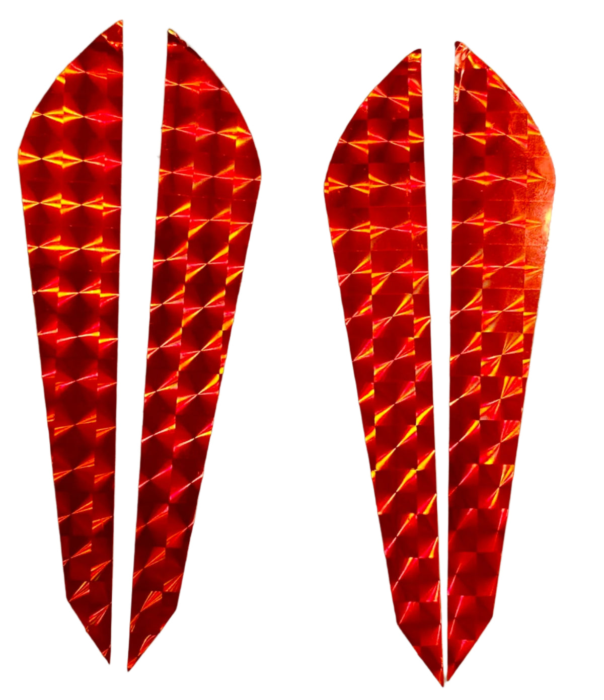 KOKOPROS® bright orange reflective sidebar stickers for jet dodgers, twin pack
