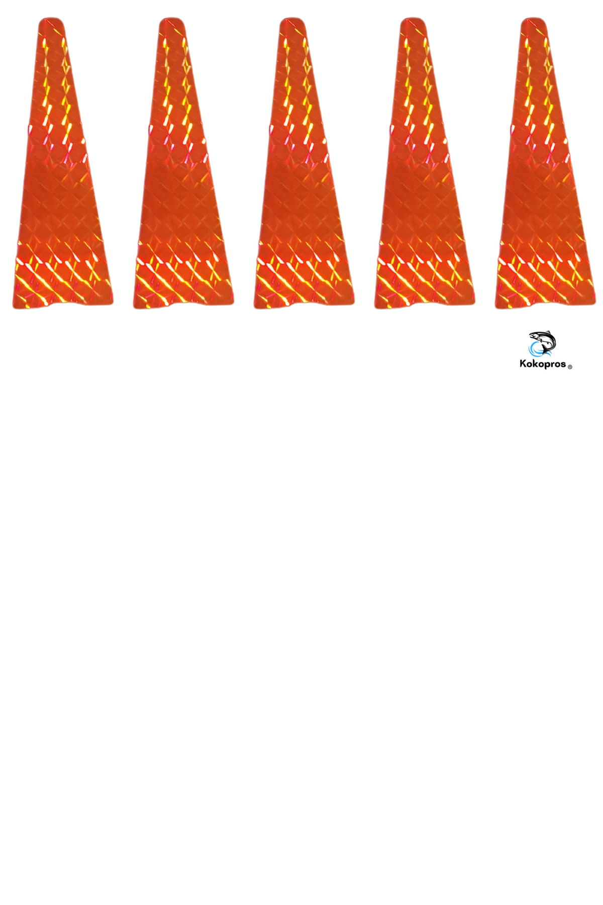 KOKOPROS® stickers for jet dodger center console, 5-pack, Orange shown