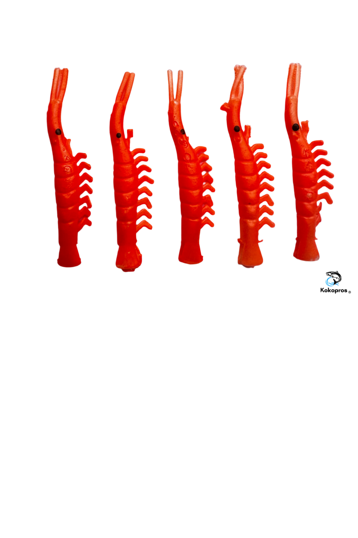 KOKOPROS® UV dyed kokanee shrimp #1, orange, 5-pack, alternate view