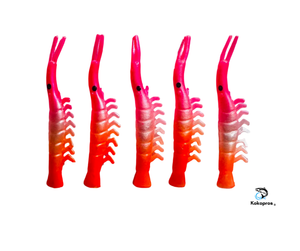 Shrimp - KOKOPROS® UV Dyed Kokanee Shrimp (5-pack) #8 Pink/White/Orange