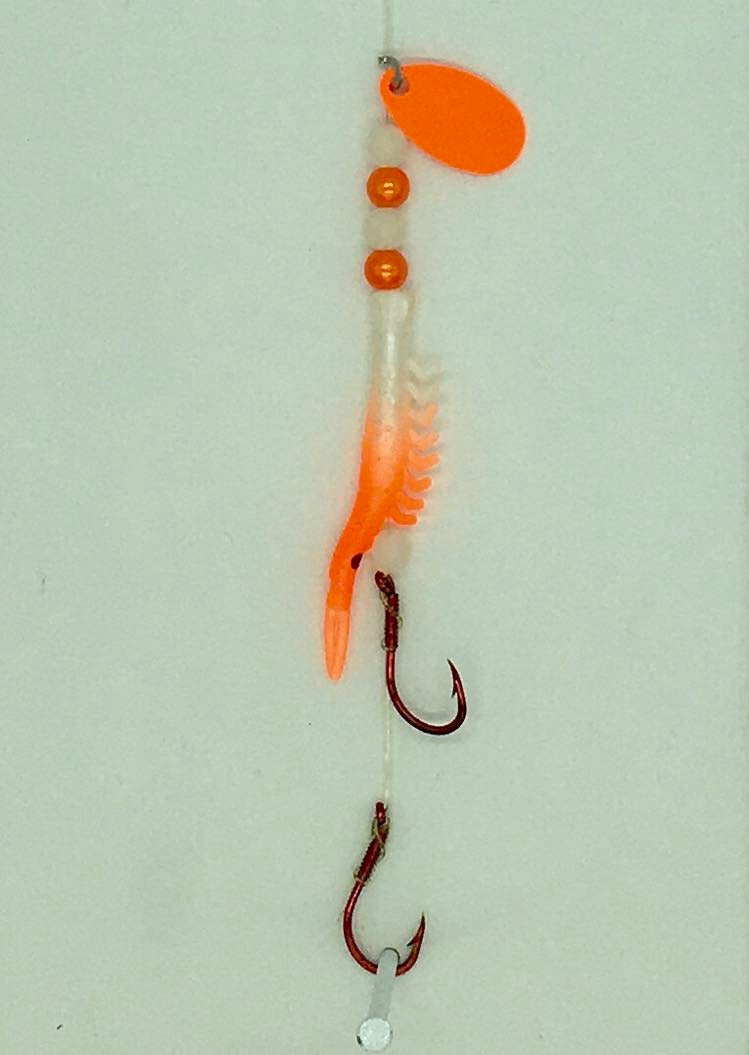 Micro Shrimp - UV Dyed Kokanee Shrimp #9 orange/white