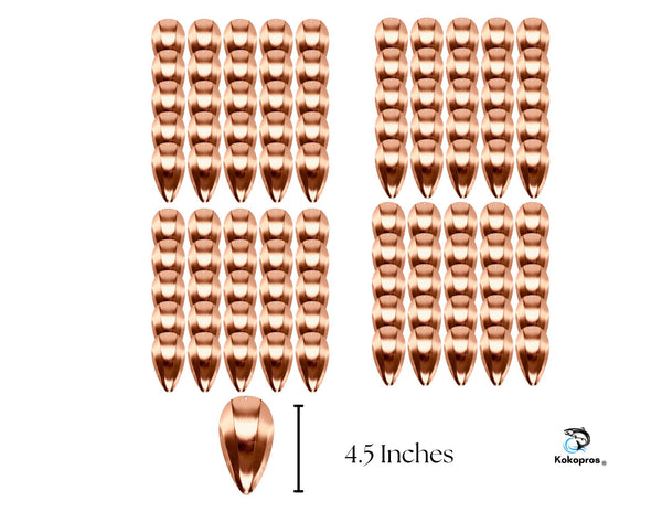 KOKOPROS® JET Dodger, Blanks Silver, Copper or Gold  Color (100PK) 4 1/2- inch