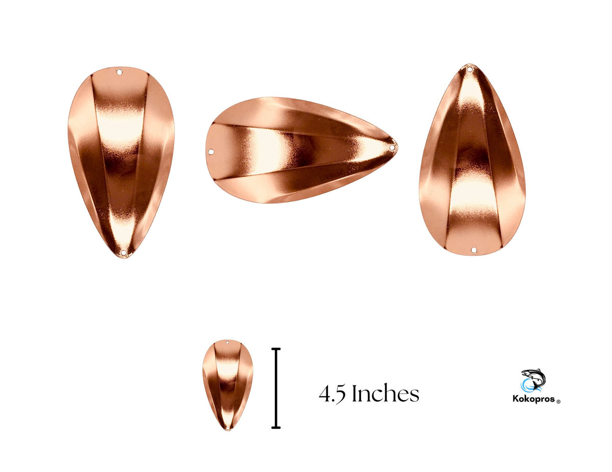 KOKOPROS® copper jet dodger blanks, 4 1/2-inch, 50-pack, close-up