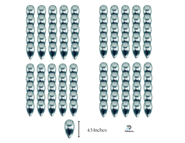 KOKOPROS® JET Dodger, Blanks Silver, Copper or Gold  Color (100PK) 4 1/2- inch