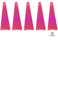 KOKOPROS® stickers for jet dodger center console, 5-pack, Pink shown