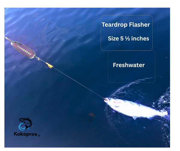 Dodger - KOKOPROS® *Flasher for Kokanee Salmon - Bright Vibrant Colors for Attracting Fish - Durable Construction for Trolling Rigs 5 1/2 inch Teardrop Flasher in Bright Purple