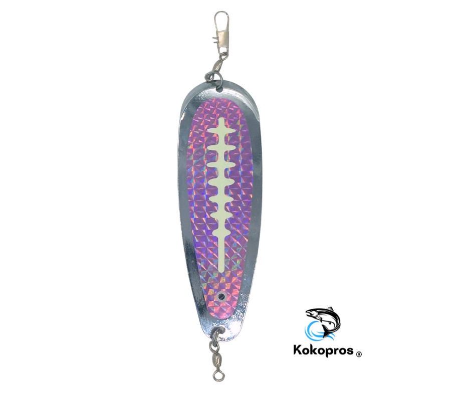 Dodger - KOKOPROS® *Flasher for Kokanee Salmon - Bright Vibrant Colors for Attracting Fish - Durable Construction for Trolling Rigs 5 1/2 inch Teardrop Flasher in Bright Purple