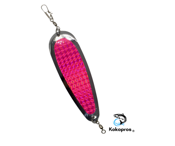 Dodger -KOKOPROS® 5 1/2 inch Teardrop Flasher in Hot Pink