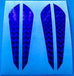 Kokopros Sidebar Reflective Flash Stickers for Kokopro Jet Dodgers- Bright Purple- Twin Packs