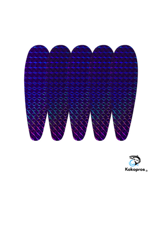 Stickers - KOKOPROS ® Purple for 5 1/2-inch Teardrop Flashers (5 pack)