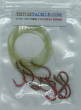 Size 4 Red Octopus Pre-tied Hooks- 5-Pack (adding this item, won’t change shipping)