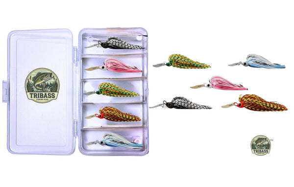 TRIBASS™  Vibrating Bass Fishing Lures Multicolor  (5) Pack in the case