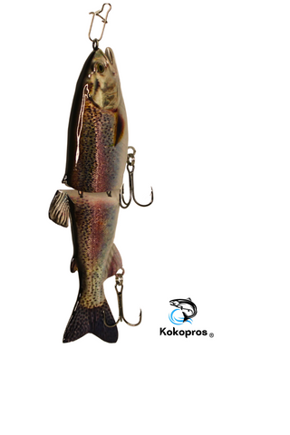 KOKOPROS®  7- inch Jointed Glide Bait Rainbow and Kokanee