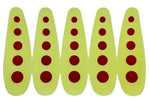 Kokopros HyperGlow Red Dot Stickers for our 5 1/2" Teardrop Dodgers- 5-pack