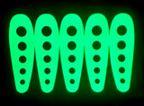 Kokopros HyperGlow Red Dot Stickers for our 5 1/2" Teardrop Dodgers- 5-pack