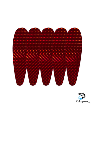 Stickers - KOKOPROS ® Red Stickers for 5 1/2-inch Teardrop Flashers (5 pack)