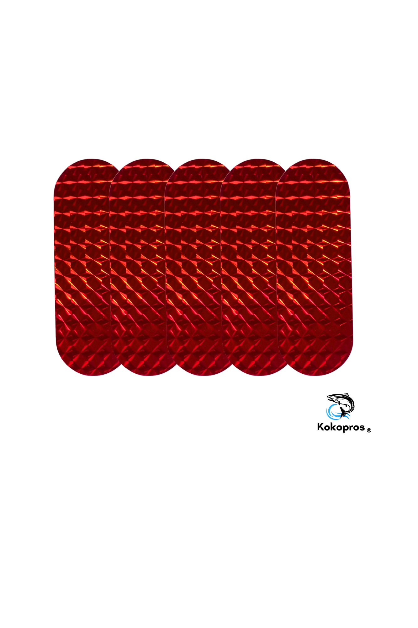 Stickers -KOKOPROS ® Red Stickers for 4 3/4-inch Skateboard Dodger (5 Pack)