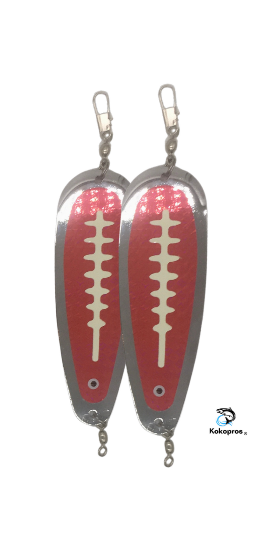 KOKOPROS® 5 ½” Finished Teardrop Flashers, Red Color (2 PK)
