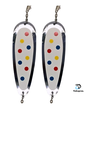 Dodgers - KKOKOPROS® Finished Kokanee Salmon Teardrop Fishing Flashers  5 1/2 inch.    2 PK